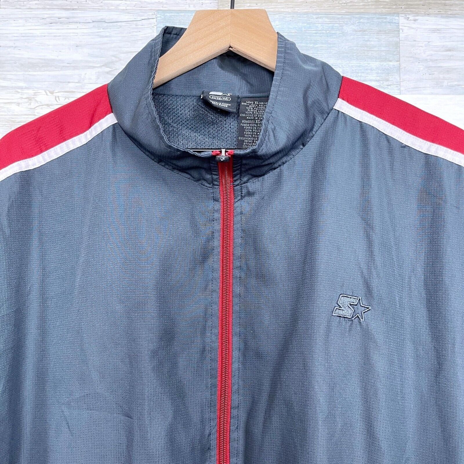 Starter Starter Basic Track Jacket Black Red Full Zip Mens XL Size US XL / EU 56 / 4 - 2 Thumbnail