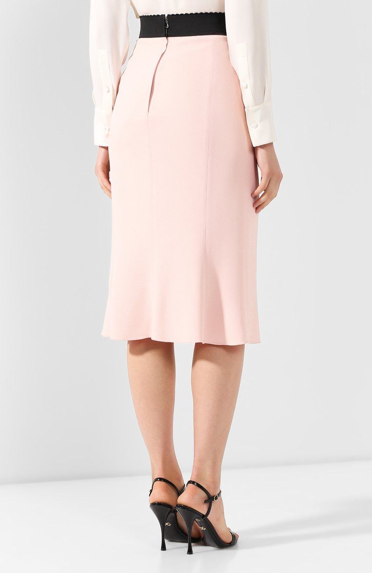 Dolce & Gabbana o1y0925 Midi Skirt in Light Pink Size 26" / US 2 / IT 38 - 3 Thumbnail