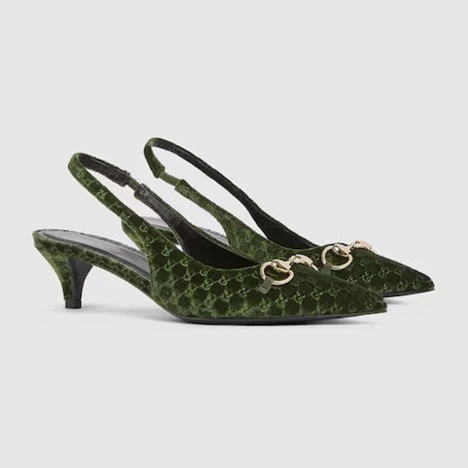 Gucci Gucci Horsebit GG Suede Pumps Size US 7.5 / IT 37.5 - 4 Thumbnail