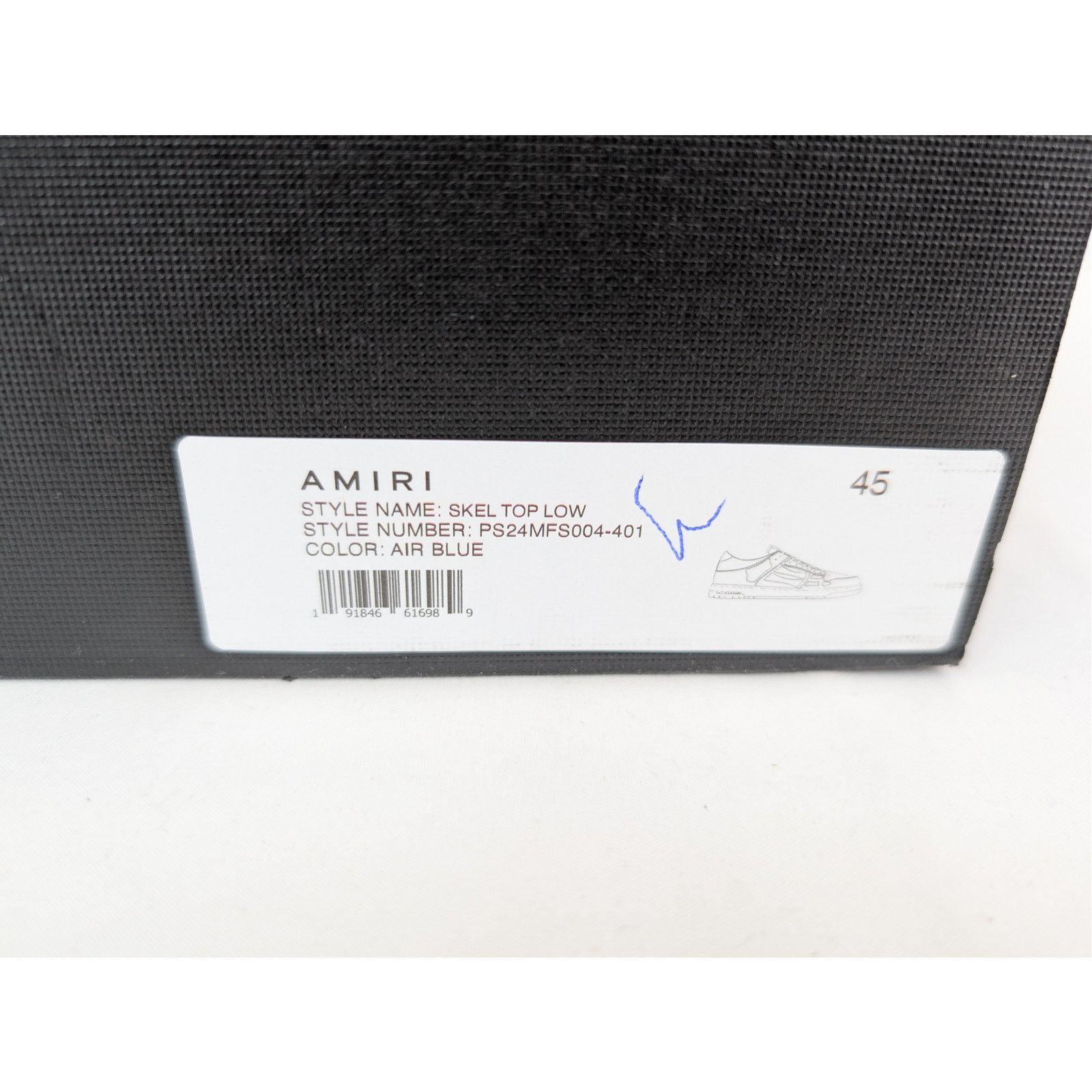 Amiri o1rshd1 Skel Low-Top Sneakers in Air Blue Size US 12 / EU 45 - 23 Thumbnail