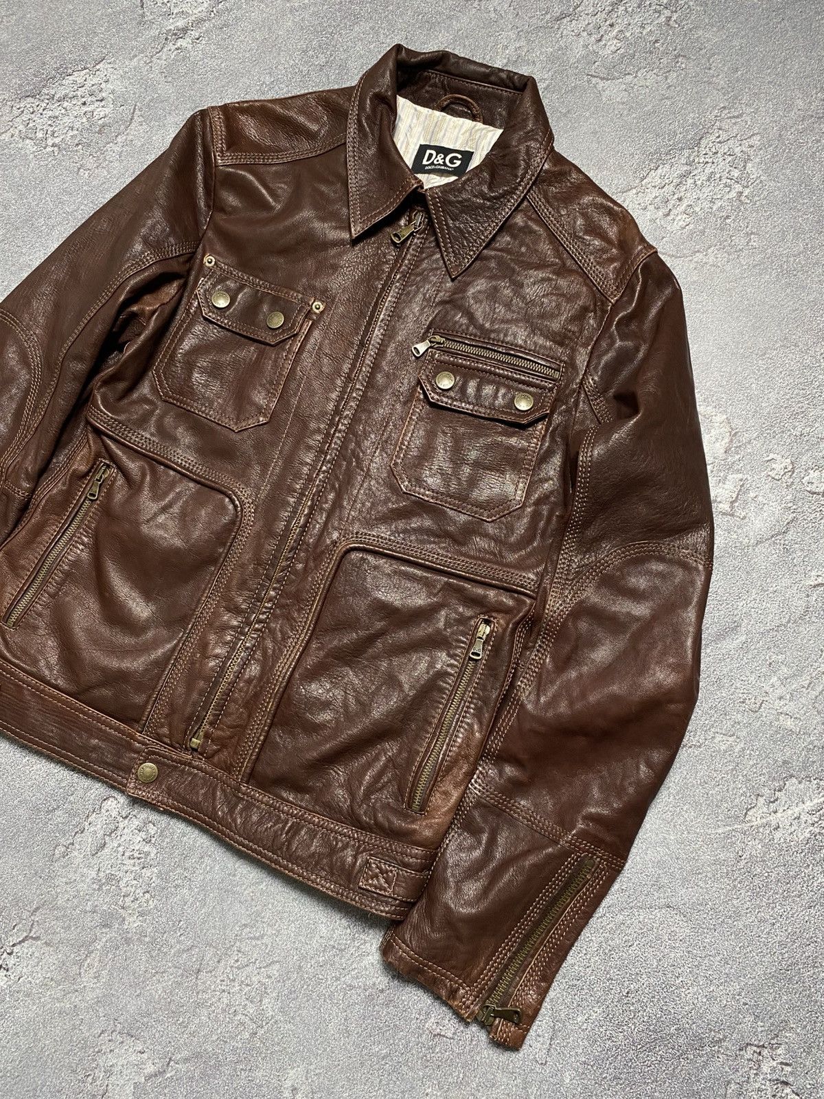 Dolce & Gabbana Dolce gabbana leather jacket mens Size US L / EU 52-54 / 3 - 3 Thumbnail