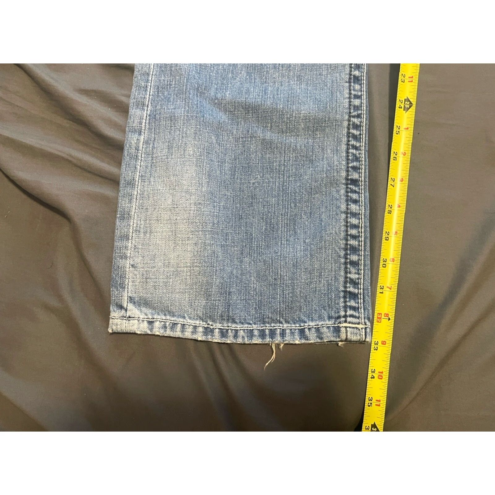 Affliction AFFLICTION Cooper Distressed Straight Jeans 34x33 Blue Biker Mens Size US 34 / EU 50 - 3 Thumbnail