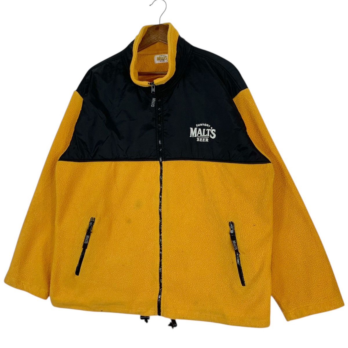 Japanese Brand Vintage Suntory Malt’s Beer Full Zipper Fleece Jacket Size US L / EU 52-54 / 3 - 3 Thumbnail
