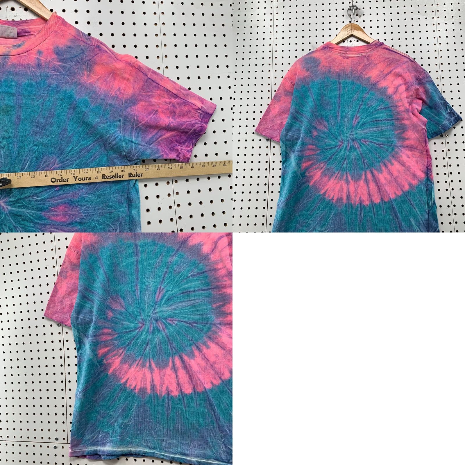 Hanes VINTAGE Hanes Shirt Mens XL Pink Blue Tie Dye Hippie 80s Swirl Made USA Size US XL / EU 56 / 4 - 9 Thumbnail