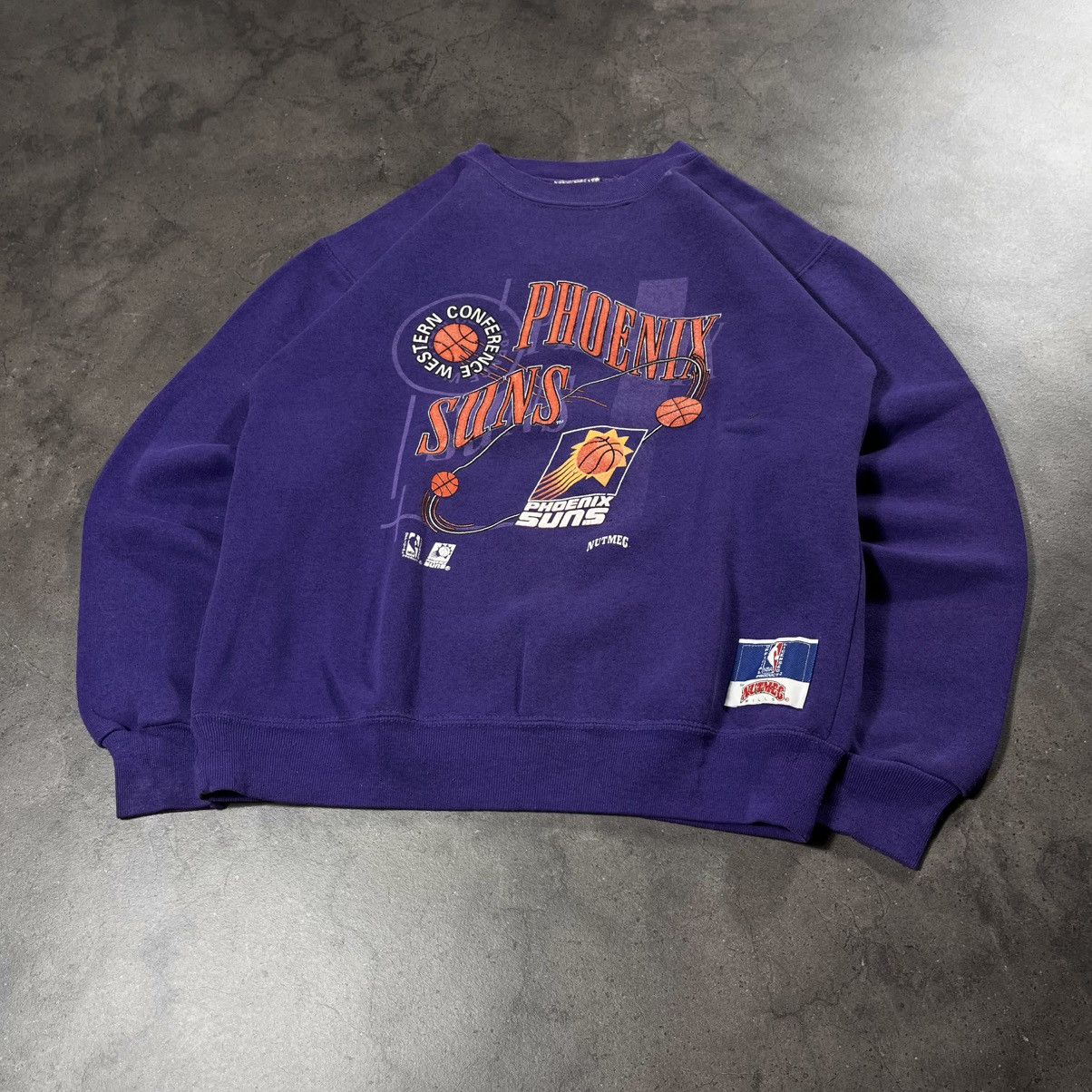 NBA Vintage 90s Nutmeg Phoenix Suns NBA Crewneck Sweatshirt Size US S / EU 44-46 / 1 - 2 Thumbnail