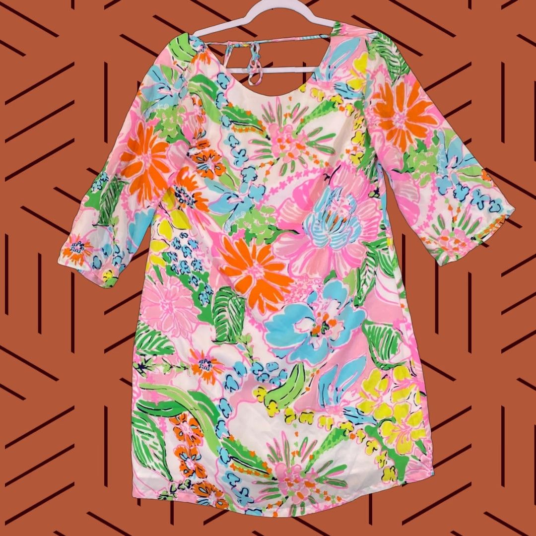 Lilly Pulitzer Lilly Pulitzer Floral Top Womens Small Lightweight Beachwear Dress Coverup Size S / US 4 / IT 40 - 1 Thumbnail