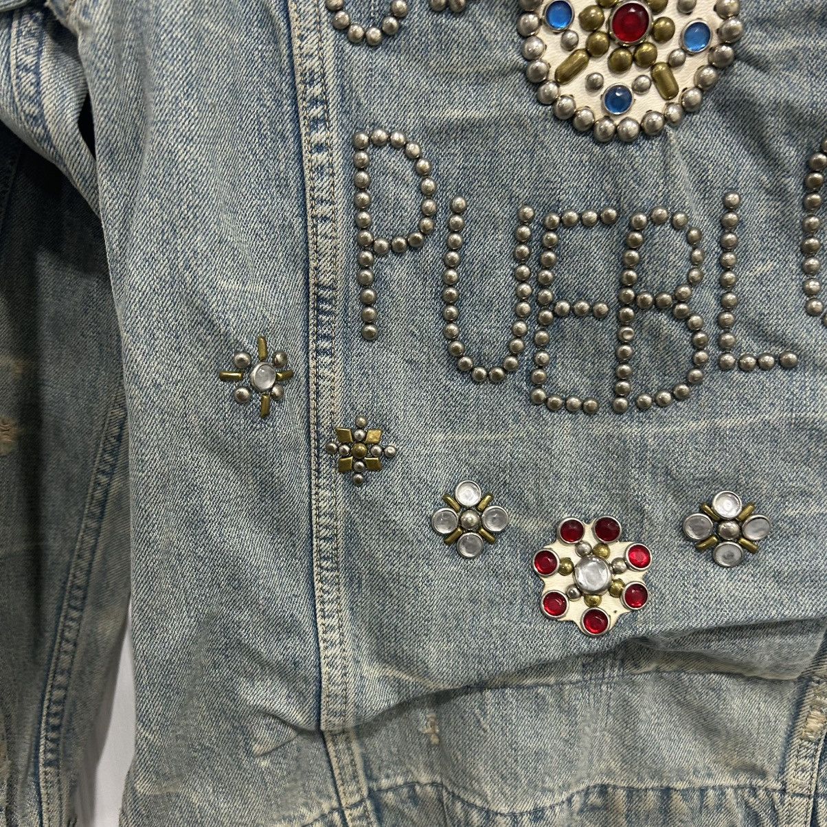 Kapital Vintage Kapital Rhinestone Sunset Pueblo Denim Jean Jacket Size US S / EU 44-46 / 1 - 7 Thumbnail