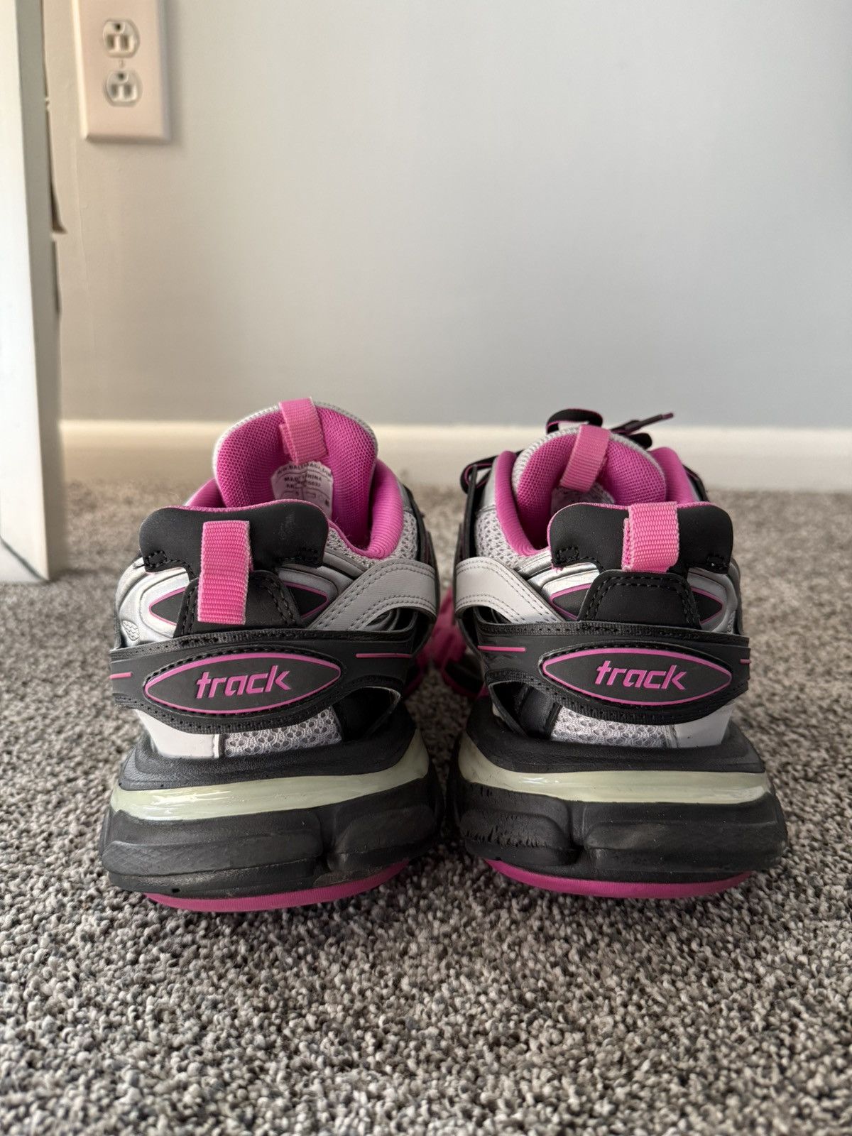 Balenciaga Balenciaga Track LED Sneakers in Grey & Pink & Black Size US 8 / IT 38 - 3 Thumbnail
