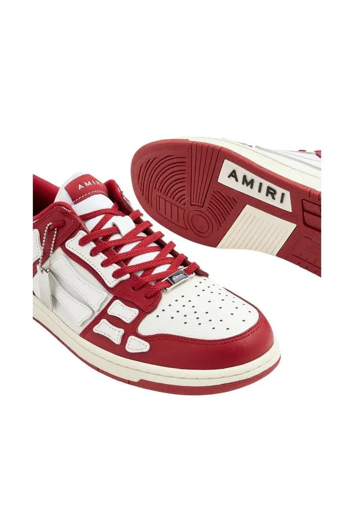 Amiri o1s1wg110526 Skeleton Low Top Sneakers in White & Red Size US 7 / EU 40 - 3 Thumbnail