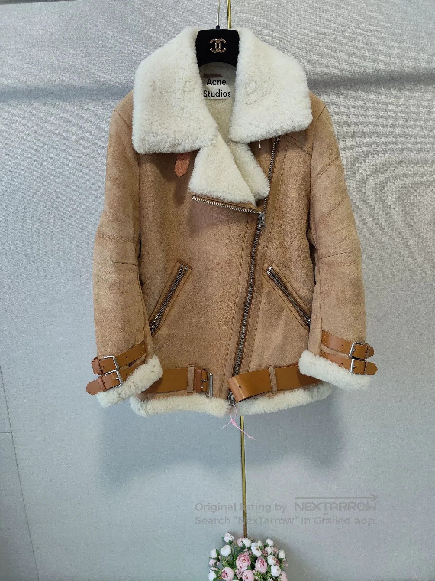 Acne Studios Acne Shearling Leather Coat. Size XXS / US 00 / IT 34 - 4 Thumbnail
