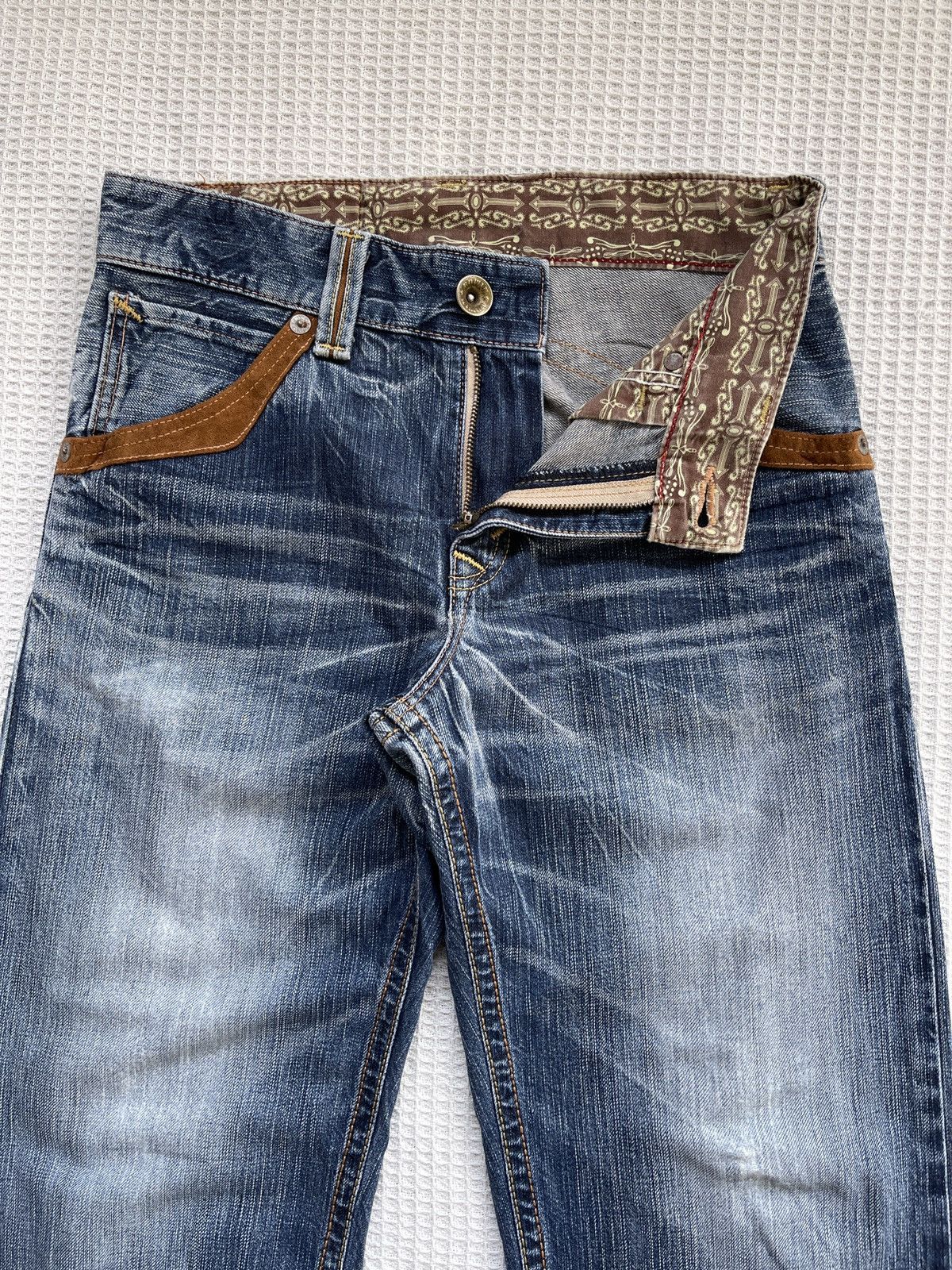 Edwin Last Drop🔥Rare🔥EDWIN Exclusive Vintage Wide Leg Jeans Size US 30 / EU 46 - 4 Thumbnail