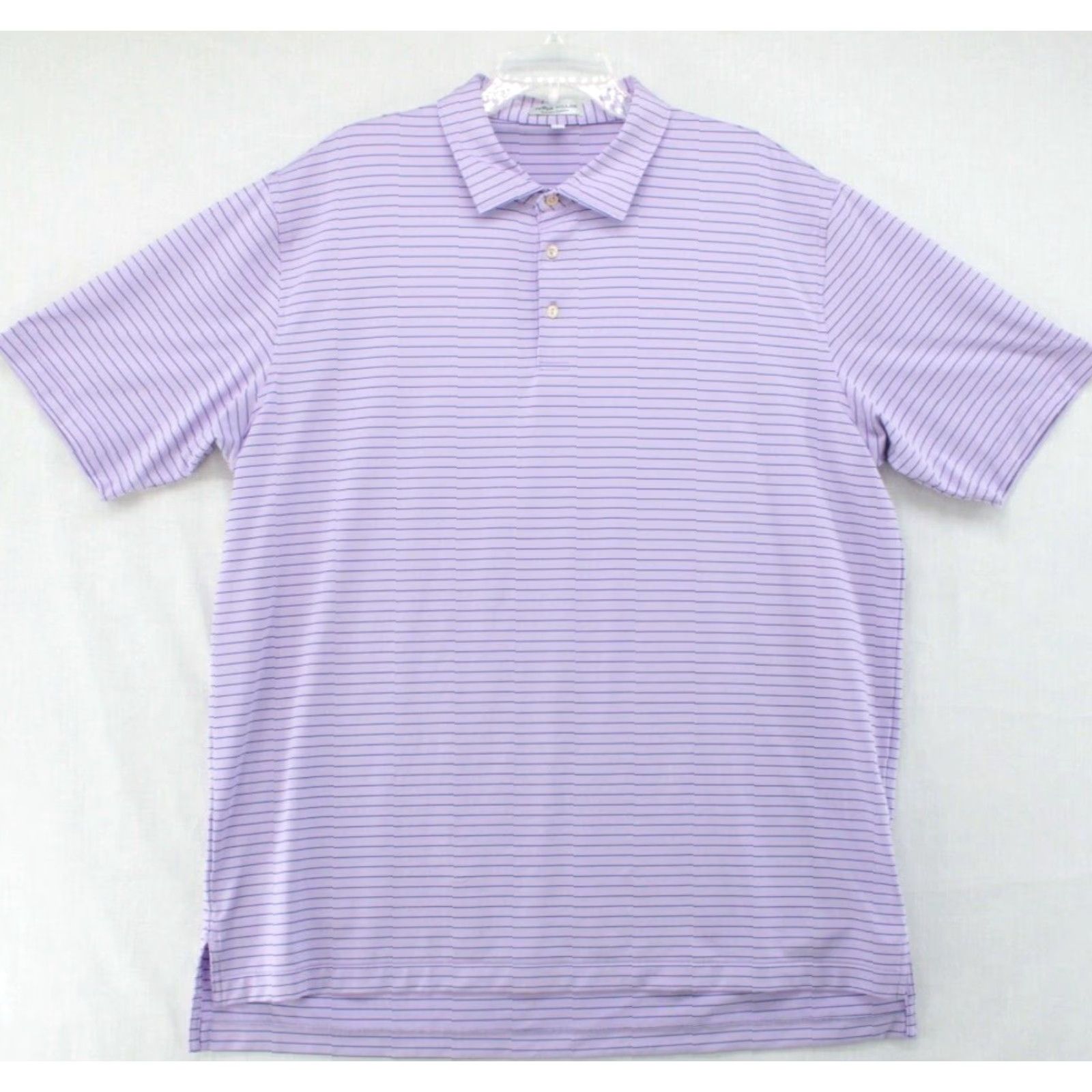 Peter Millar Peter Millar Polo Shirt Mens XL Summer Comfort Purple Striped Performance Preppy Size US XL / EU 56 / 4 - 2 Thumbnail