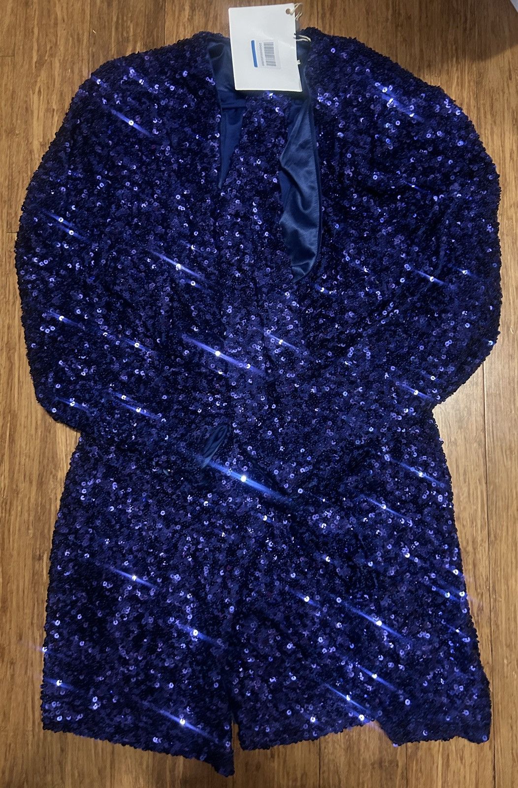 ROTATE ROTATE BIRGER CHRISTENSEN Sequined tulle mini wrap dress Size S / US 4 / IT 40 - 6 Thumbnail