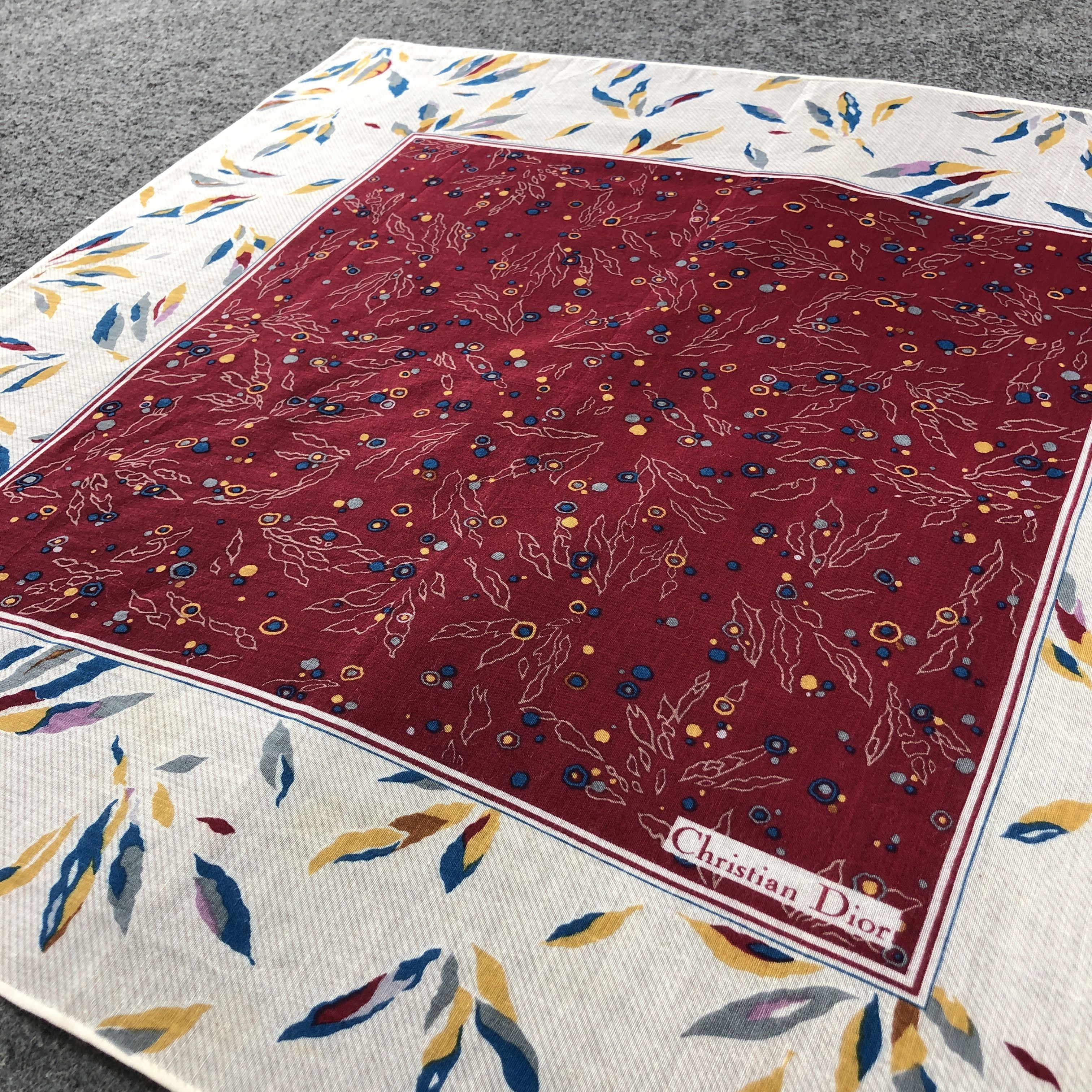 Christian Dior Monsieur Christian Dior Handkerchief Neckerchief Bandana H2787 Size ONE SIZE - 3 Thumbnail