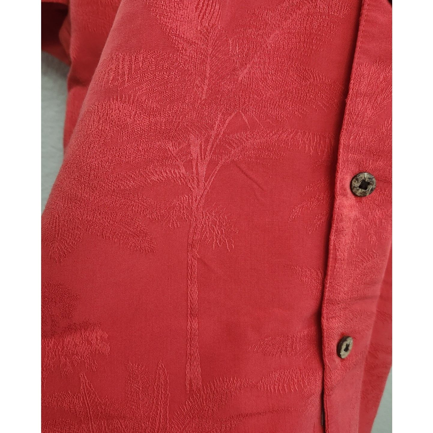 Other Joe Marlin Red Palm Tree Embossed Material Button Up Top XL Size US XL / EU 56 / 4 - 2 Thumbnail