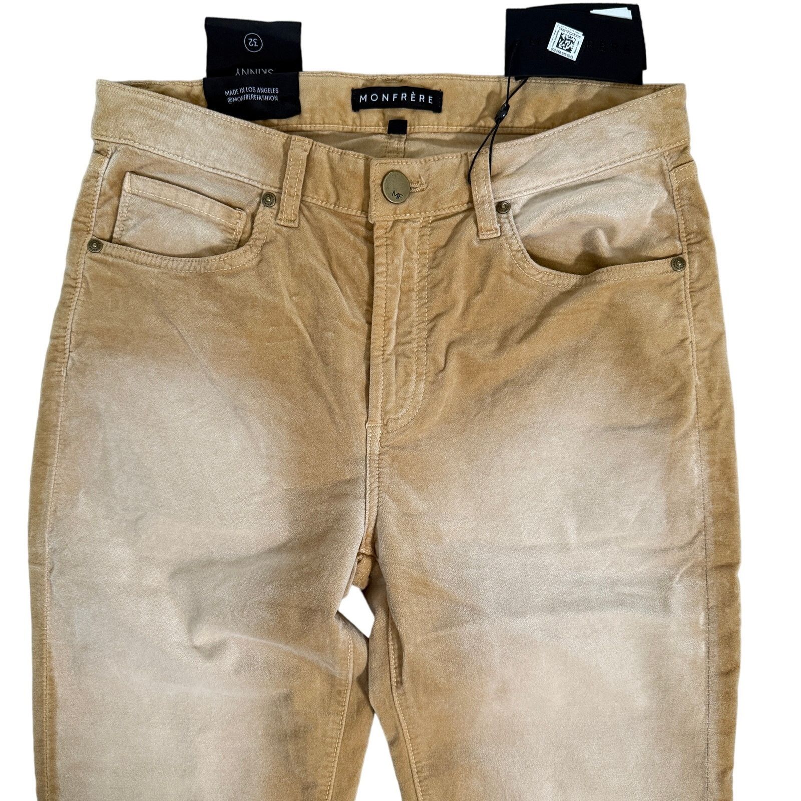 MONFRERE Monfrere Velvet Greyson Skinny Jean Pants Aged Biscotti 32 Size US 32 / EU 48 - 5 Thumbnail