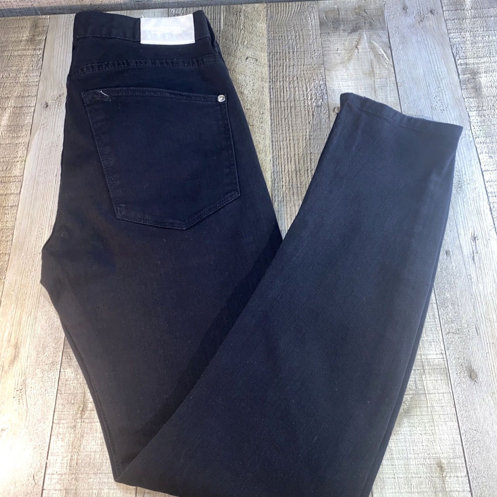 Market MacKeen Market Men's Jeans Skinny Black Size 32x32 Distressed Zippered Hem Ankle Zip Cotton Spandex Denim Regular Inseam 32 Size US 32 / EU 48 - 3 Thumbnail