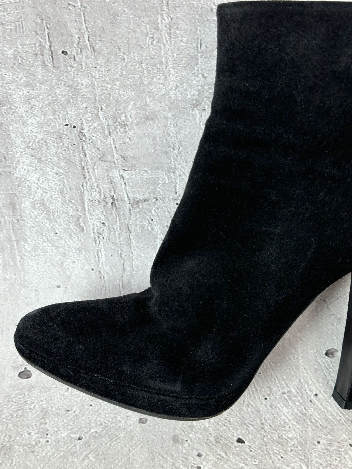 Prada Prada Black Suede High Heel Zip Made in Italy Ankle Booties Size US 7 / IT 37 - 11 Thumbnail