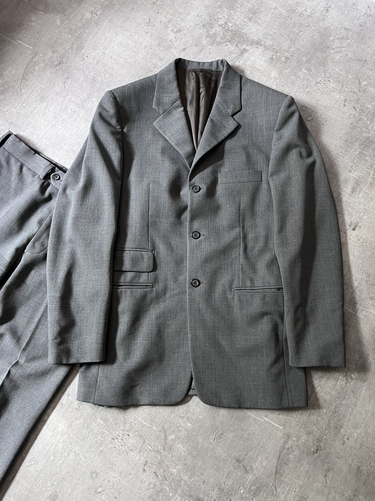 Prada Prada Suit Bemberg grey Vintage 90s Size US M / EU 48-50 / 2 - 2 Thumbnail