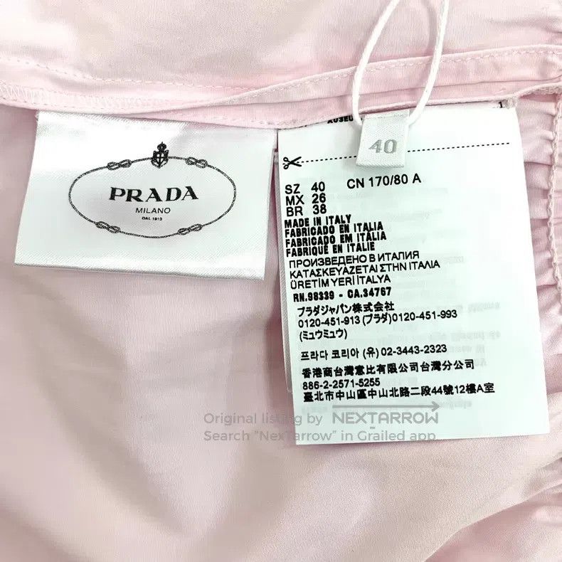 Prada Prada 24 light pink triangle standard cotton lapel single- Size XS / US 0-2 / IT 36-38 - 8 Thumbnail
