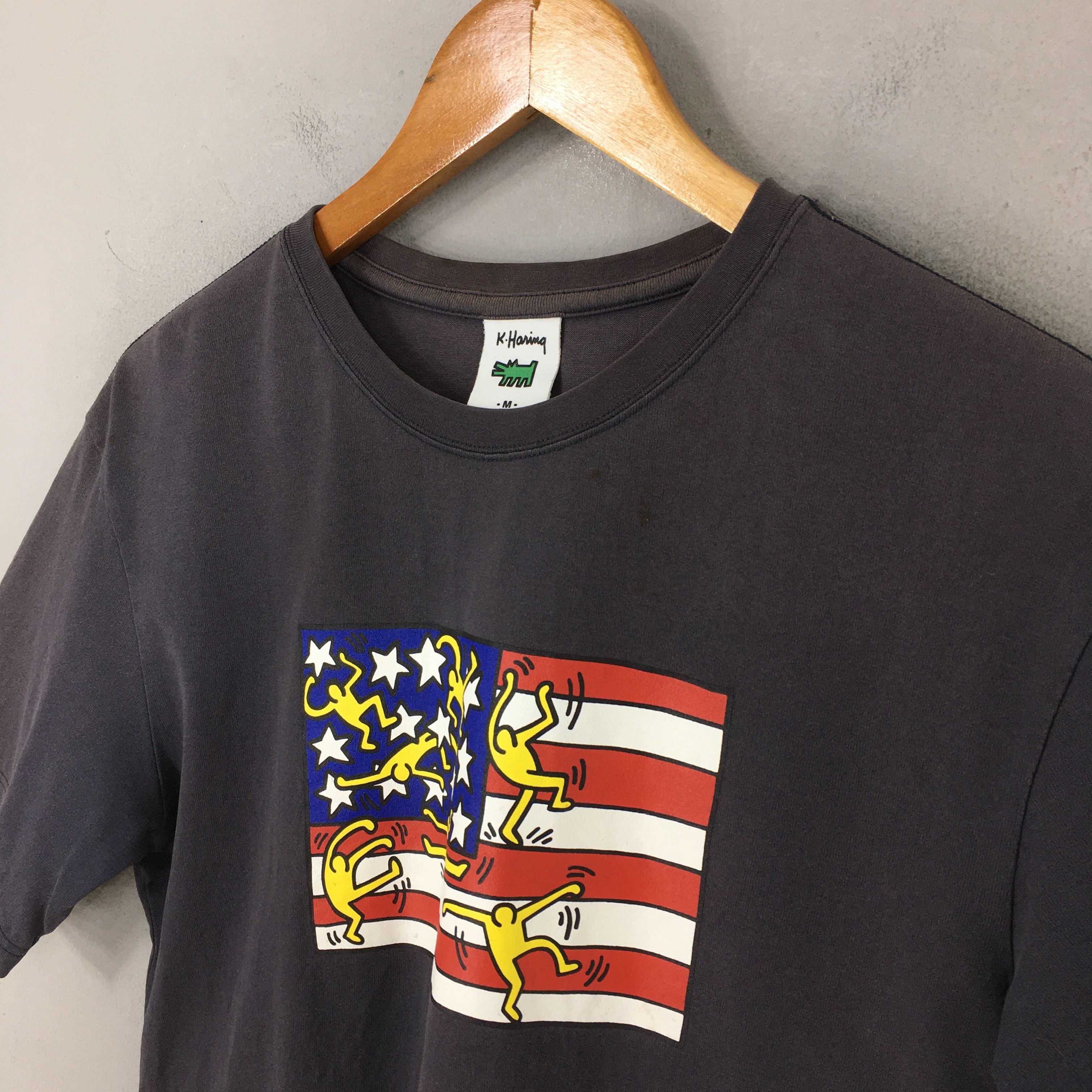 Keith Haring Vintage Keith Haring American Flag Pop Art Black T shirt M Size US M / EU 48-50 / 2 - 4 Thumbnail