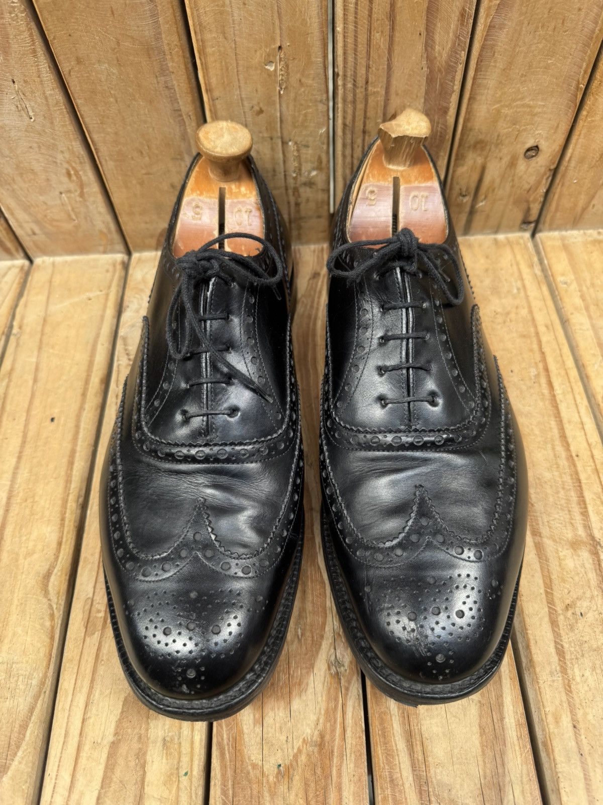 Church's Church’s ‘FRANKLIN’ black wingtip brogue Mens shoes US 11 F Size US 11 / EU 44 - 5 Thumbnail