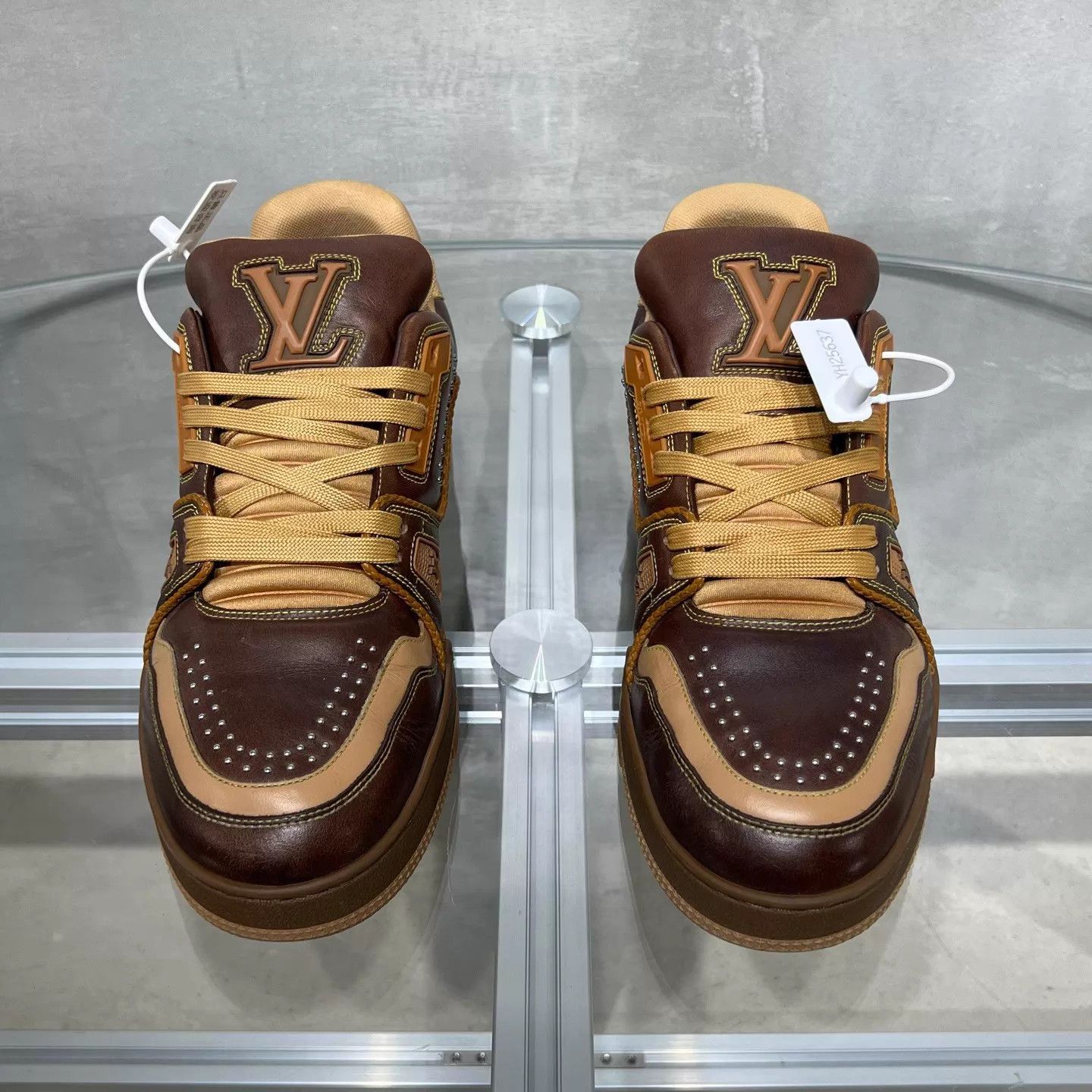 Louis Vuitton LV Trainer Brown Studded UK7.5 41.5 Size US 8.5 / EU 41-42 - 1 Thumbnail