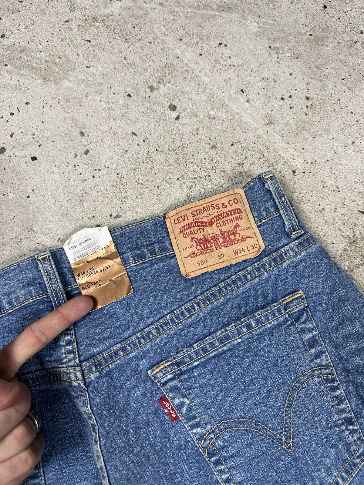 Levi's × Vintage DSWT Vintage 2003 Levi’s 584 Flare Bootcut Denim Pants Jeans Size US 32 / EU 48 - 12 Thumbnail