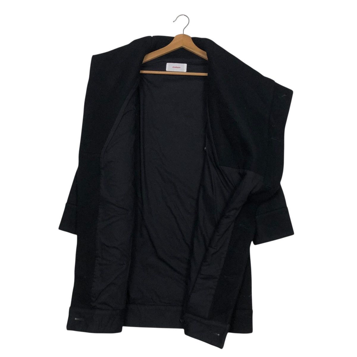 🔥RICH BLACK DOUBLE BREAST LAYER DESIGN LONG WOOL CHALAYAN