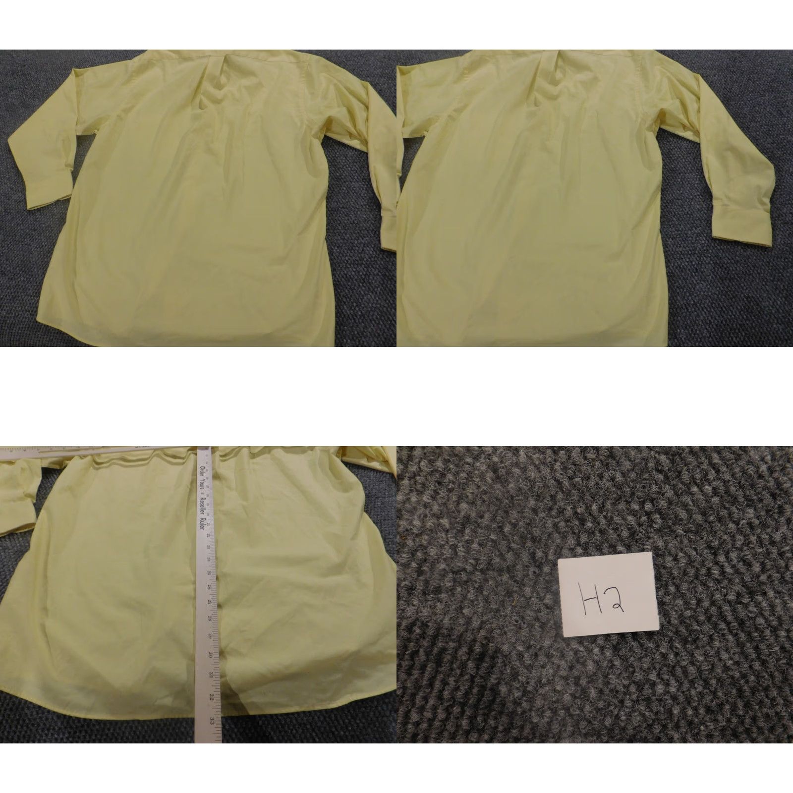 Izod IZOD Mens Button-Up Shirt Large Yellow Cotton Knit Stretch Regular Fit Long Sleeve Collared N/A Logo Vintage: No Mens Size US L / EU 52-54 / 3 - 8 Thumbnail