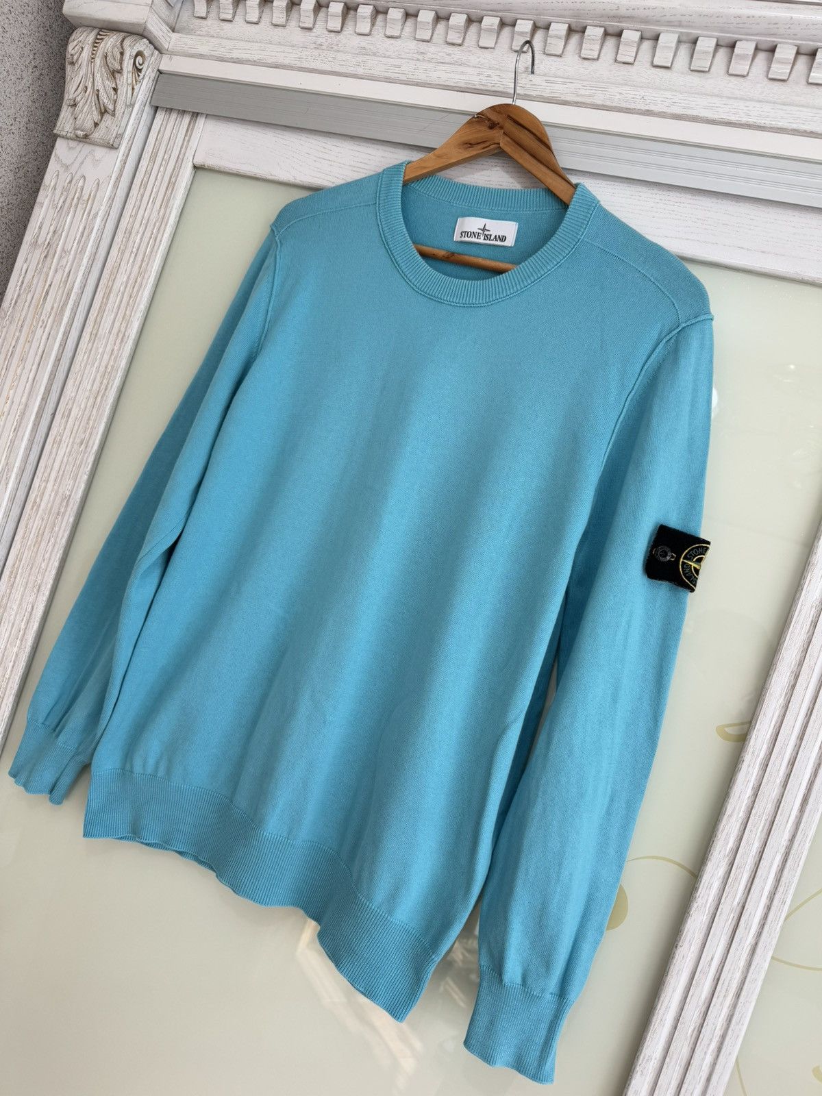 Stone Island Stone Island SS24 Turquoise Sweatshirt Size US L / EU 52-54 / 3 - 3 Thumbnail