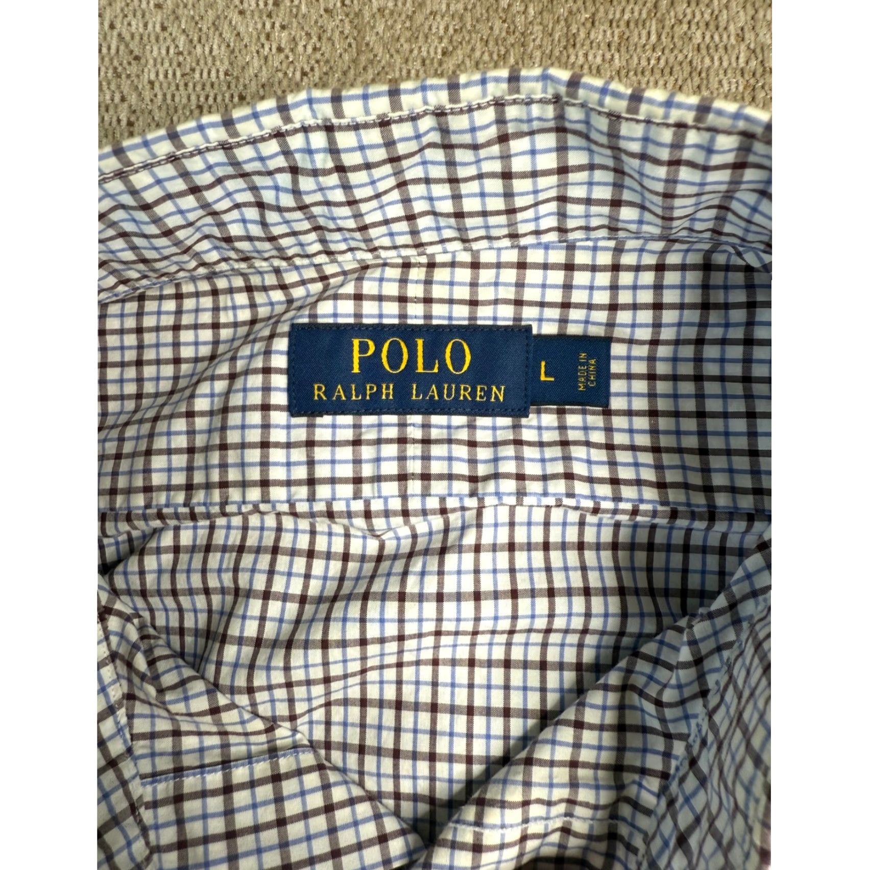 Polo Ralph Lauren Polo Ralph Lauren Mens Long Sleeve Button Down Plaid Checkered Shirt Large Blue Regular L Shirt Mens Size US L / EU 52-54 / 3 - 2 Thumbnail