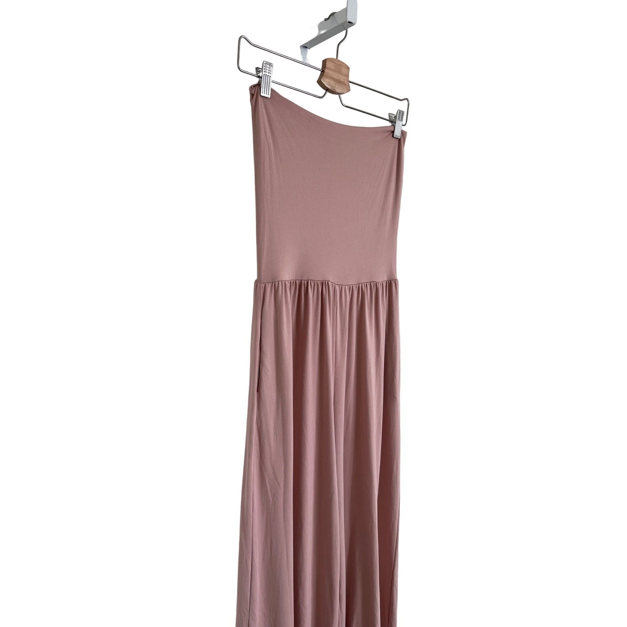 Other Doublju Dusty Rose Strapless Lounge Jumpsuit Size 26" / US 2 / IT 38 - 3 Thumbnail
