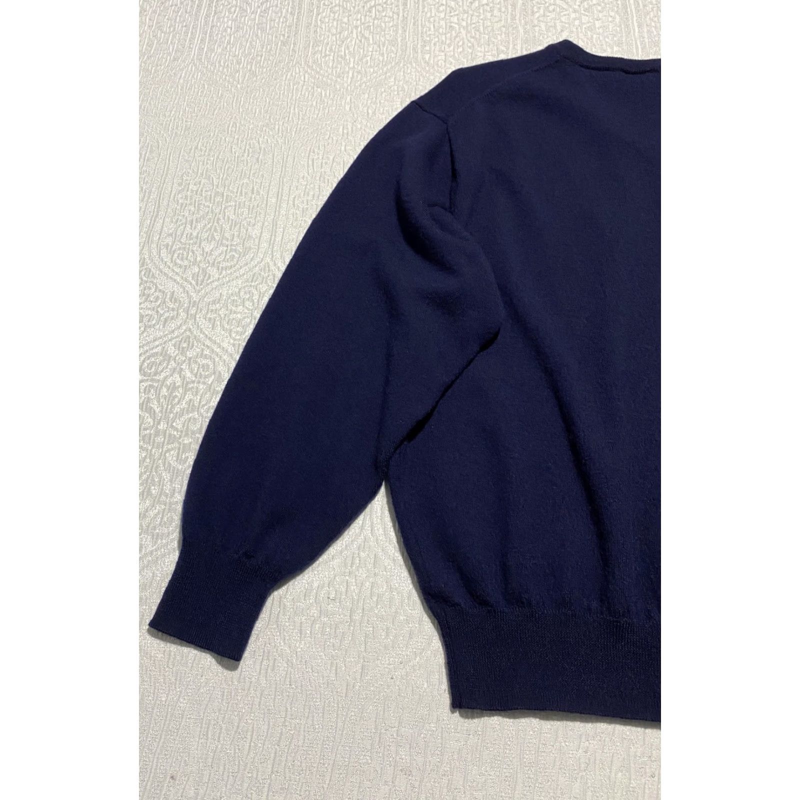 Jos. A. Bank Jos A Bank Sweater Mens XL Navy Merino Wool V Neck Pullover Signature Collection Knit Size US XL / EU 56 / 4 - 5 Thumbnail