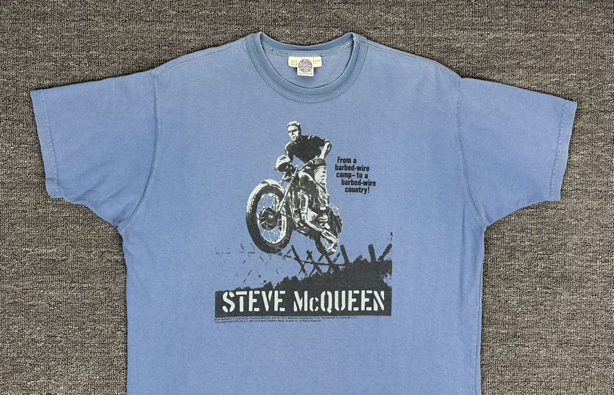 TOYS McCOY Rare🔥Steve Mc Queen Faded Shirt Big Logo Spell Out Size US L / EU 52-54 / 3 - 2 Thumbnail
