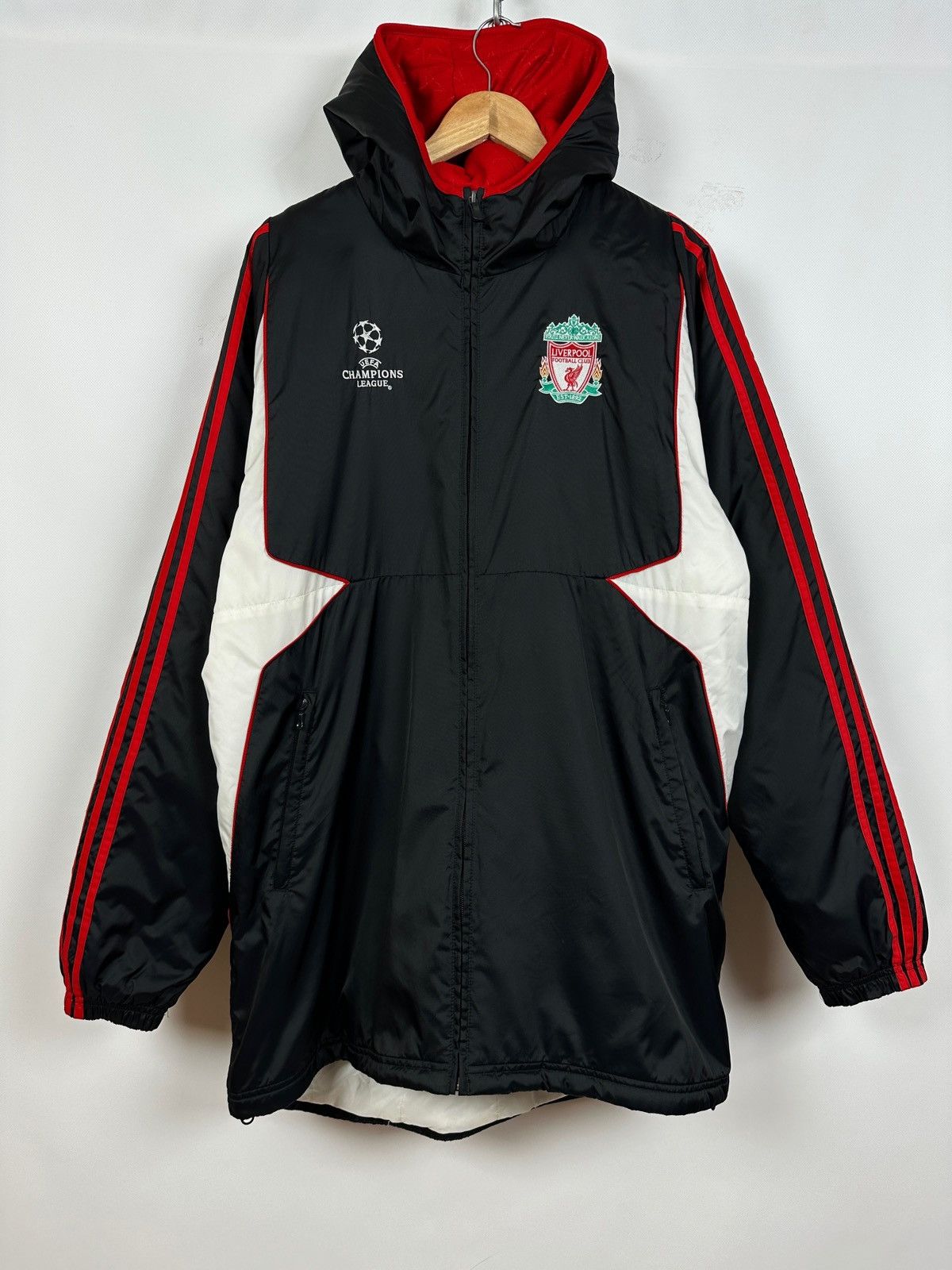 Vintage 2007-08 Adidas Liverpool Champions League Parka Coat Jacket Size US L / EU 52-54 / 3 - 5 Thumbnail