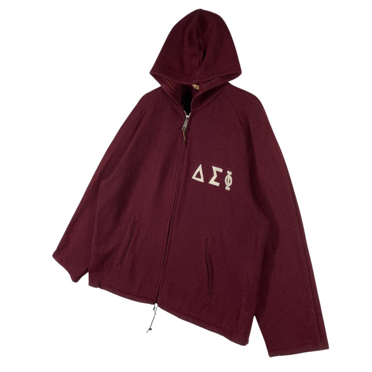 Vintage Vintage 70s Alpha Sigma Phi Wool Zipper Hoodie XL Size Size US XL / EU 56 / 4 - 2 Thumbnail