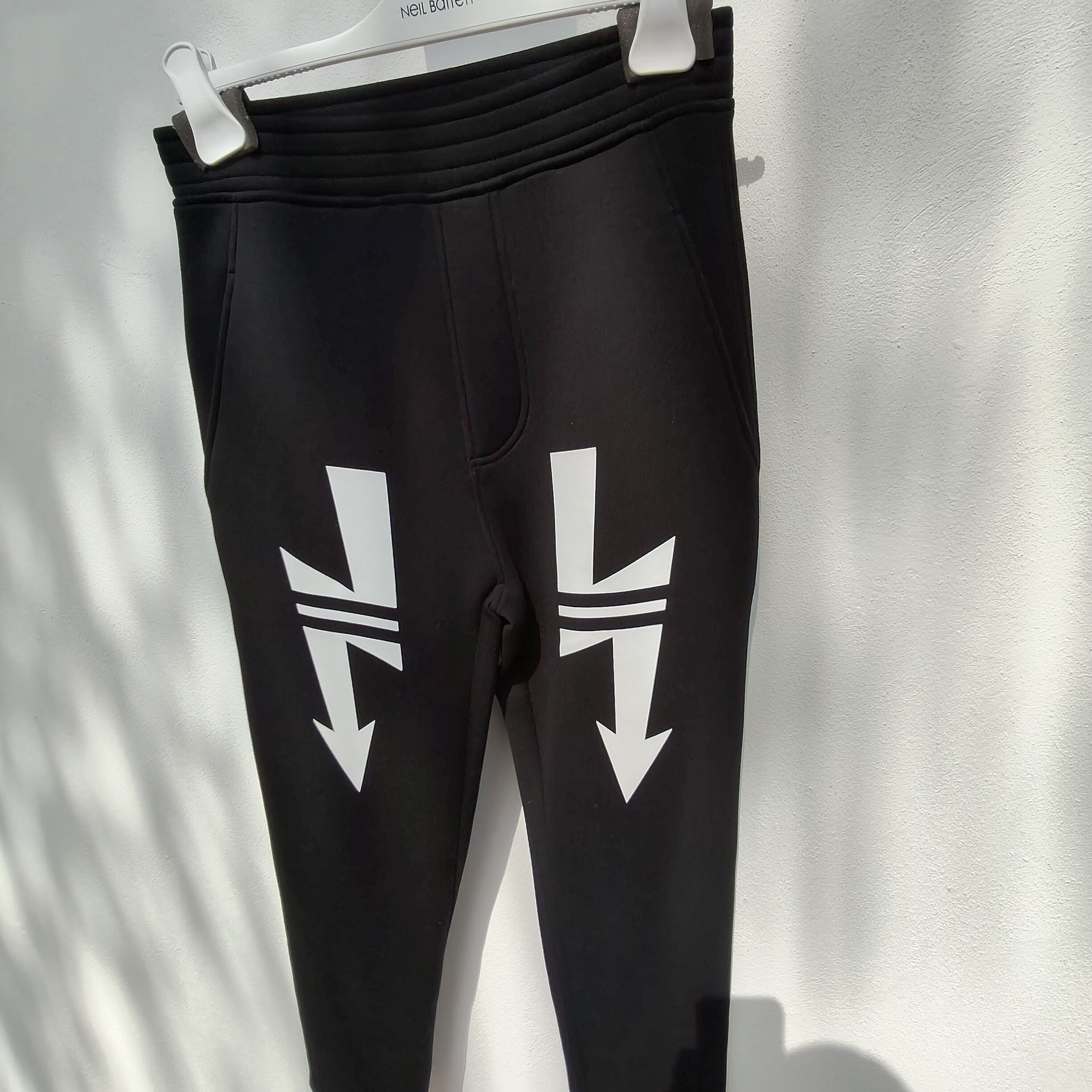 Neil Barrett Bolt print neoprene sweatpants Size US 30 / EU 46 - 2 Thumbnail
