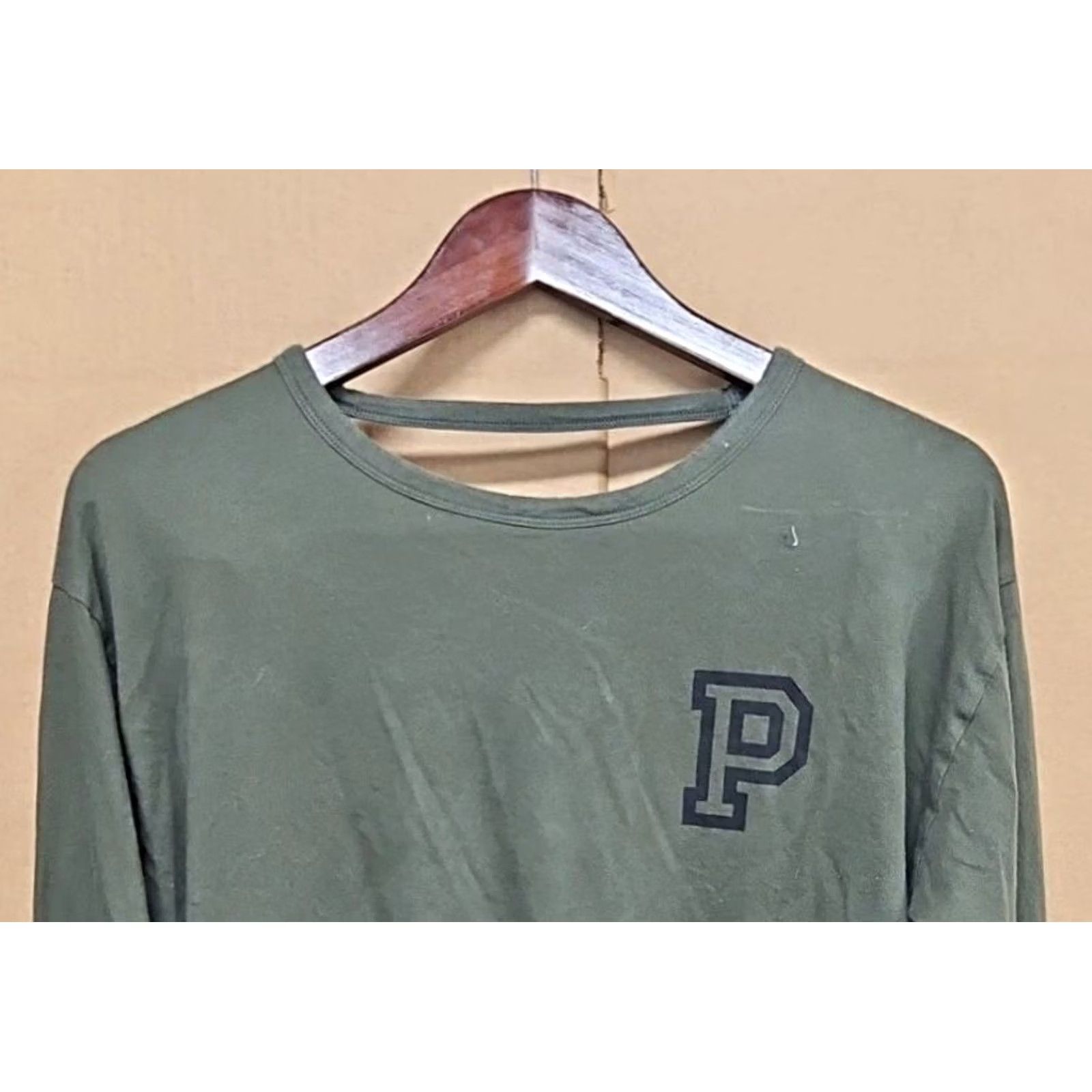 Vintage Victoria's Secret PINK Y2K Olive Green Long Sleeve Open Back Ladder Top Small Size L / US 10 / IT 46 - 2 Thumbnail