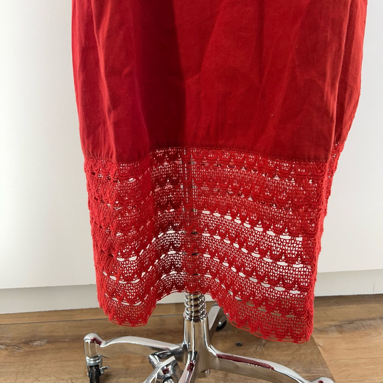 Handmade Handmade Embroidered Floral Mexican Dress Red Size M / US 6-8 / IT 42-44 - 9 Thumbnail