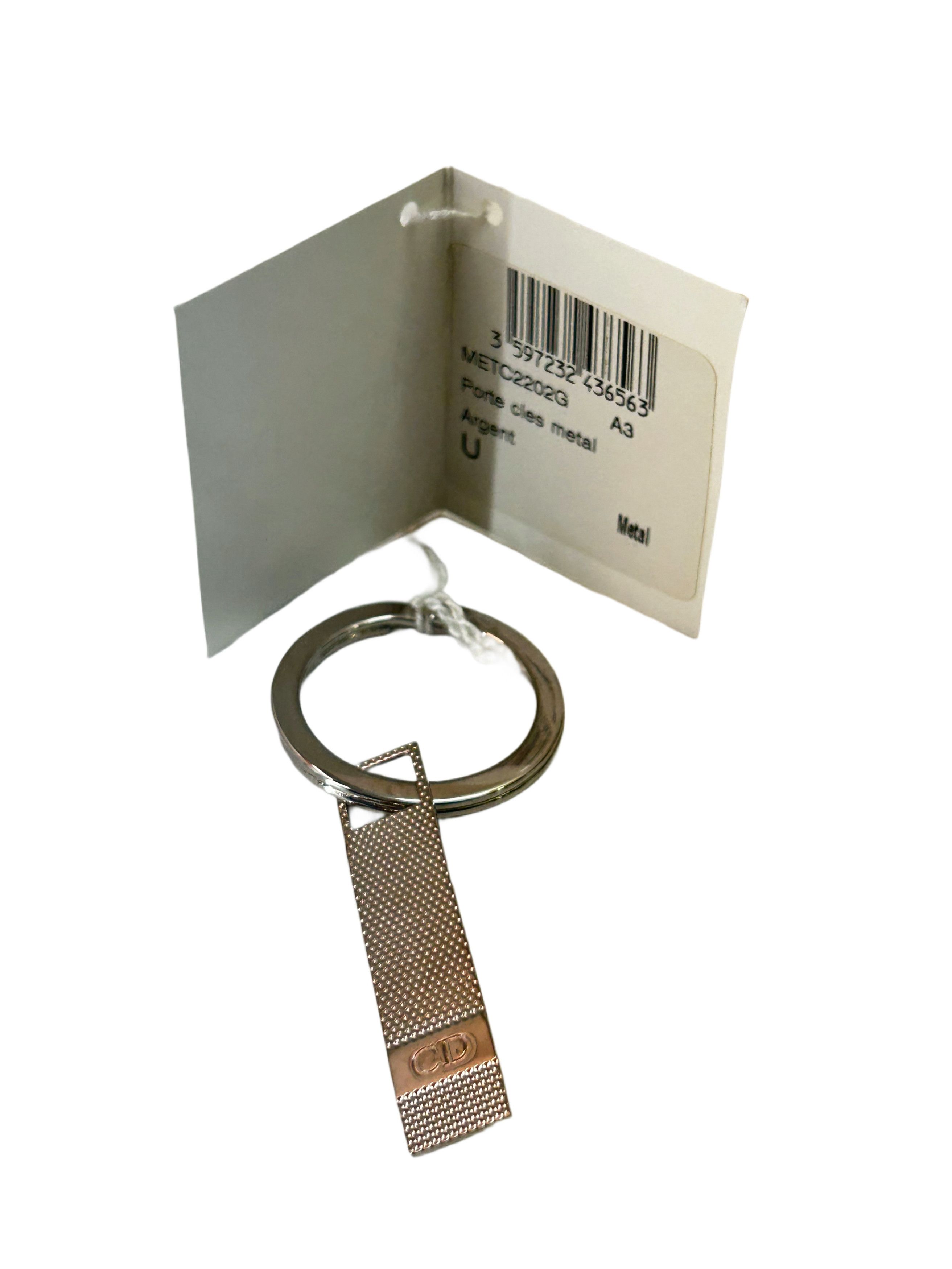 Dior Dior Homme Chrome Metal 'Zip Fob' Textured Key Ring Size ONE SIZE - 3 Thumbnail