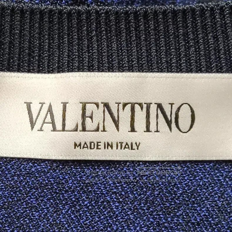 Valentino Valentino Black blue jacquard long-sleeved dress Size M / US 6-8 / IT 42-44 - 4 Thumbnail