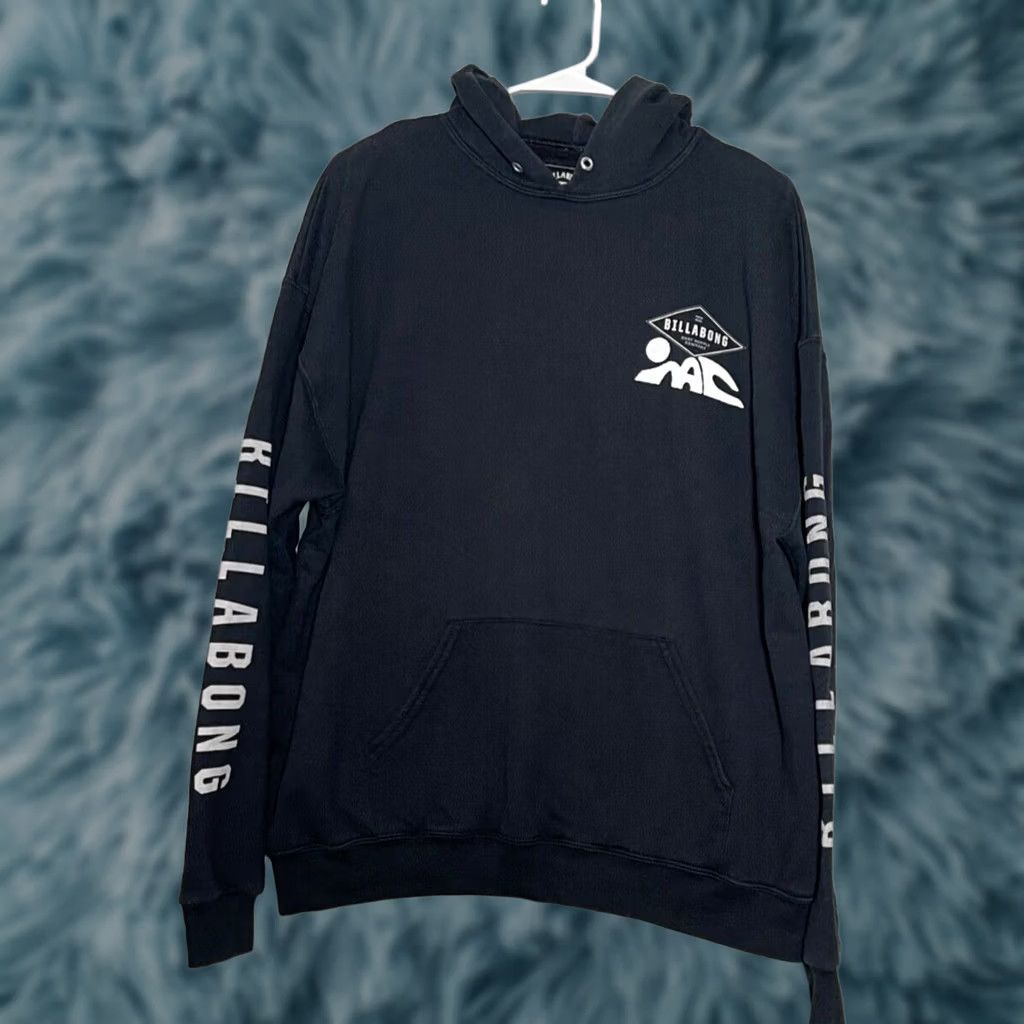 Billabong Billabong Hoodie Men’s XL Black Logo Sleeve Surf Skater Y2K Pullover Hooded Size US XL / EU 56 / 4 - 1 Thumbnail