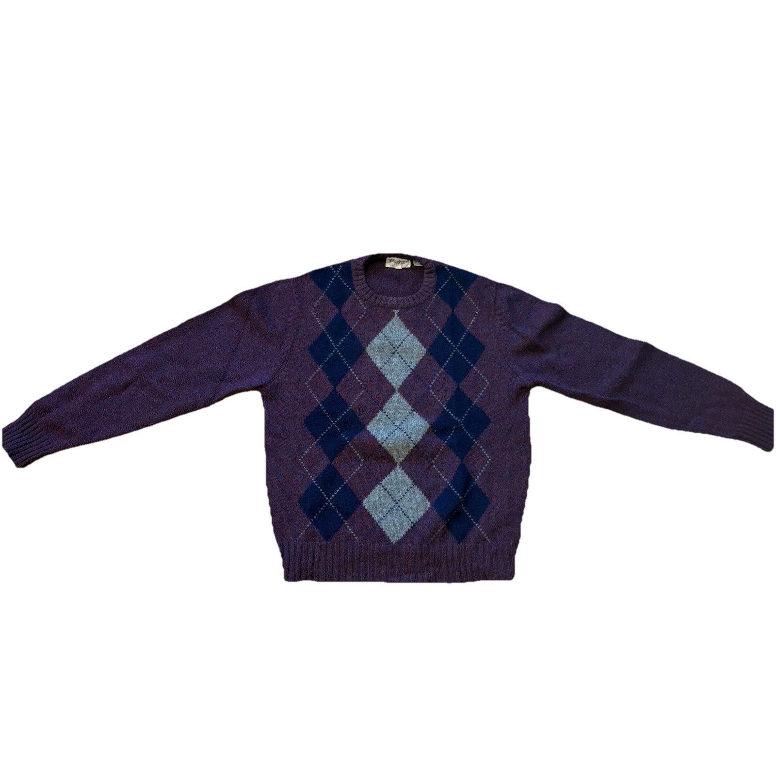 Parker VTG Parker of Vienna Men's Crewneck 100% Shetland Wool Size US L / EU 52-54 / 3 - 2 Thumbnail