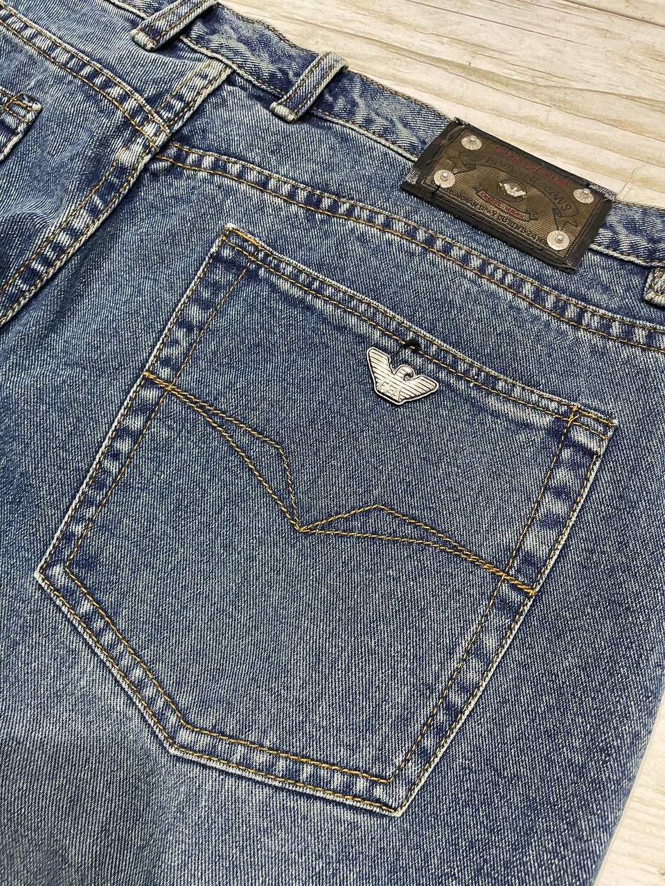 Emporio Armani × Vintage Vintage Emporio Armani Denim Jeans Buggy Size 44 Logo Size US 44 / EU 60 - 4 Thumbnail