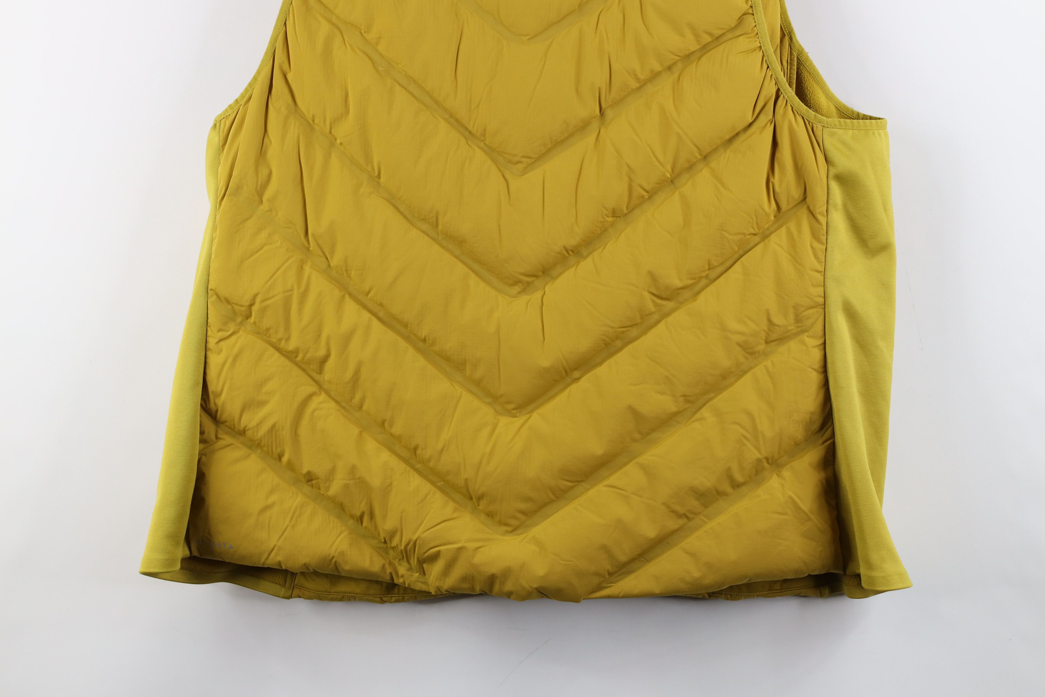 Athleta × Vintage Athleta Down Insulated Full Zip Puffer Vest Jacket Yellow Size XXL / US 16-18 / IT 52-54 - 14 Thumbnail