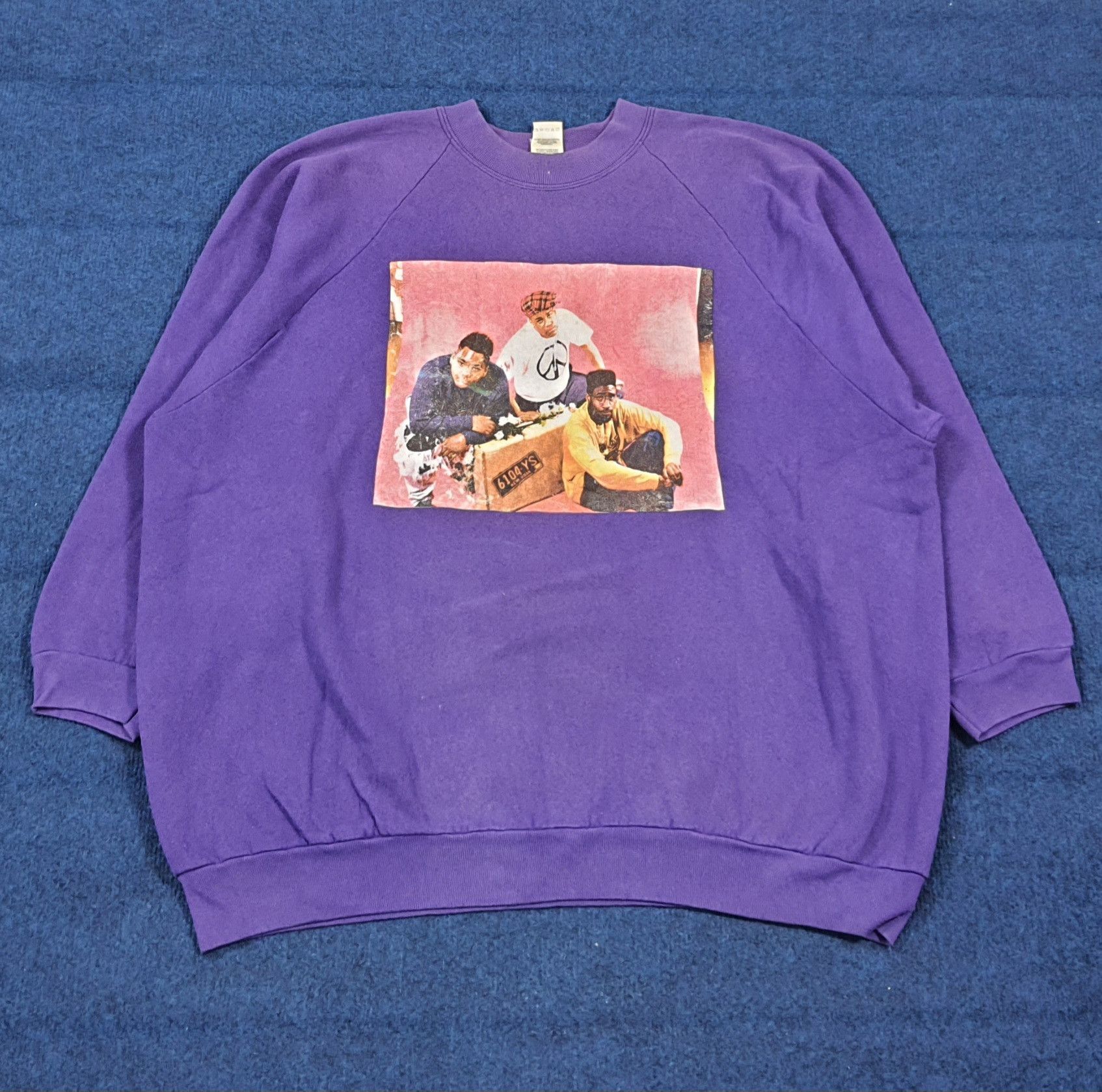 Fruit Of The Loom Vintage 90s De La Soul 3 Feet Sweatshirt C289N13 Size US XXL / EU 58 / 5 - 1 Thumbnail