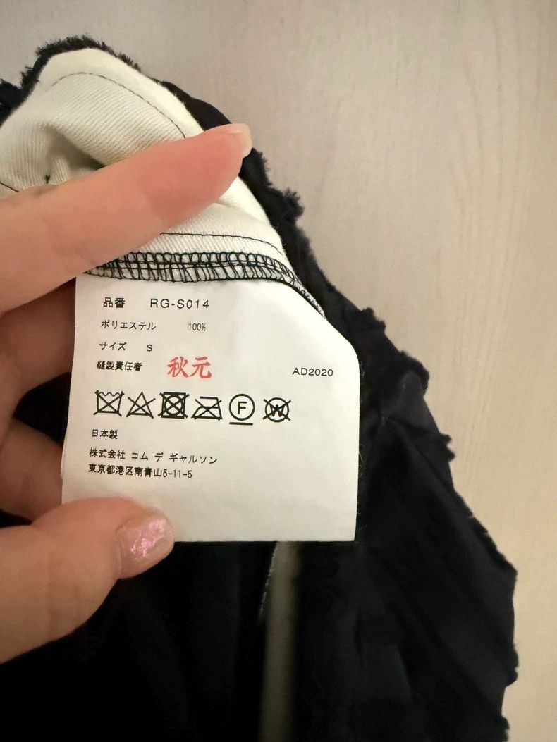 Comme des Garcons Comme Des Garcons size S Black flocked fur-trimmed striped Size 25" / US 0 / IT 36 - 4 Thumbnail