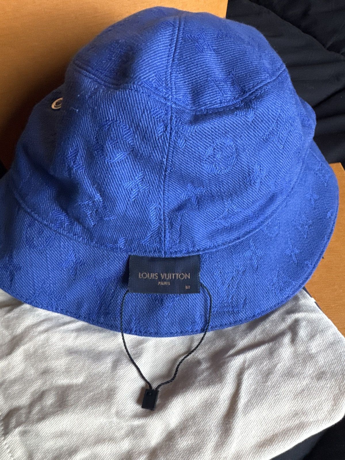 Louis Vuitton Louis Vuitton Monogram Blue Watercolor Bucket Hat Size ONE SIZE - 4 Thumbnail