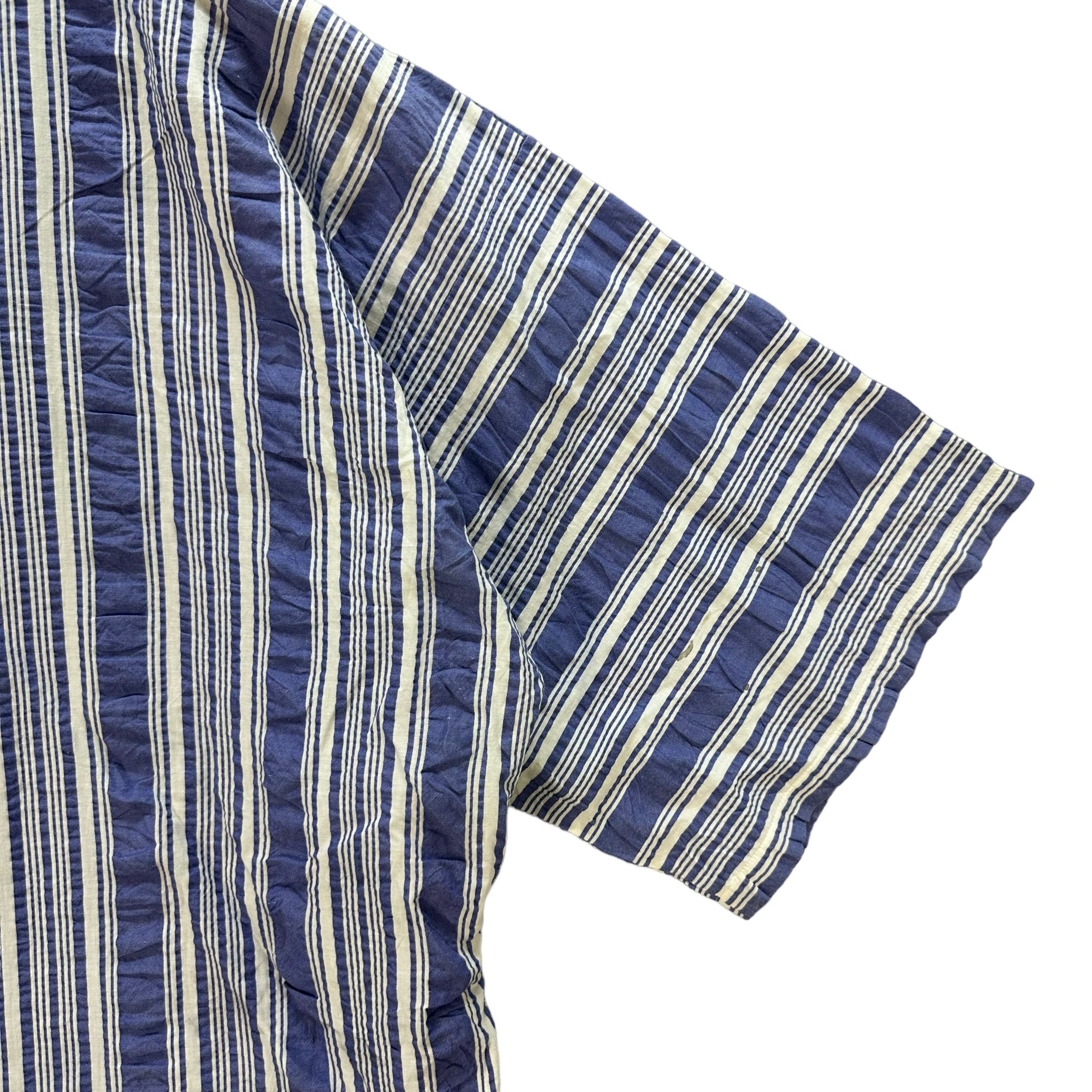 Kansai Yamamoto RARE🔥 VINTAGE KANSAI MAN STRIPED KIMONO JACKET #7558-153 Size US L / EU 52-54 / 3 - 14 Thumbnail